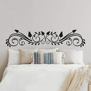 Adesivi per testiera del letto, T-MK314, 32 x 140 cm, colore: Nero