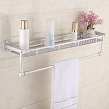 HYYDP Parete Porta Salviette Scaffale per Asciugamani in Alluminio Hotel Famiglia Cucina Bagno Doppio Ripiani Materiali di Protezione Ambientale Impermeabile e antiruggine