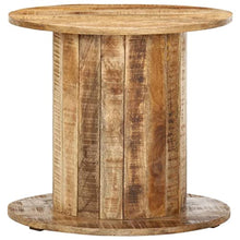 vidaXL Tavolino Rotondo 50x50x46 cm in Legno Massello di Mango Grezzo