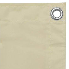 vidaXL Paravento da Balcone Crema 75x500 cm Tessuto Oxford