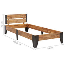 SKM Giroletto in Massello di Acacia Finitura Spazzolata 90x200 cm