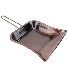DOITOOL Polvere Pan in Acciaio Inox Palmare Spazio di Risparmio delle Famiglie Paletta Strumento di Pulizia per La Cucina di Casa da Giardino Garage Luce di Alimentazione Marrone