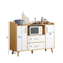 KYEEY Credenza Cucina Governo di immagazzinaggio Consolle Armadio con cassetto Mobili Soggiorno (Color : Wood, Size : 120x34x97cm)
