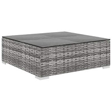 SKM Set Divani da Giardino 13 pz con Cuscini in Polyrattan Grigio