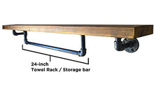 Baba - Portasciugamani per tubi industriali – Solo hardware – Perfetto per: asta per tenda, barra di stoccaggio, appendiabiti e mobili industriali/arredamento agricolo (64 cm)