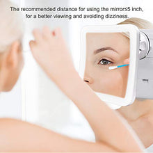 deweisn Specchio Ingranditore con Luce, Specchio per Il Trucco con Ventosa Naturale LED Rotazione di 360° Specchio Cosmetico Illuminato Ingrandimento 10X Portatile per Viaggio e Bagno(Quadrato)