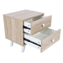 Console Notte con 2 cassetti,Comodino da Letto Elegante, in Truciolare,Tavolo rivista,Comodino camera da letto,43x35x46.5 cm