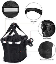 LIYT Carrello Spesa Bike, Folding Bike Carro Davanti Rimovibile Bike Pet Carrello Pet Dog Cat Coniglio Carrier Camping Borsa,Nero