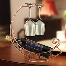 Portabottiglie di vino retrò portabottiglie di vino portabottiglie champagne stand in vetro portabicchieri espositore appeso bicchieri Stemware Rack lei