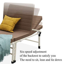 XJAXY Letto Pieghevole per Adulti, Heavy Duty Pieghevole Base di Sonno, A Sei Rapporti Schienale Regolazione, Viaggi Portatile Letto Nap per Indoor & Uso Ufficio