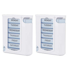 VIFERR Scatola Porta medicinali 2 Set Contenitore settimanale Portatile da 28 Griglie per compresse per Viaggi a casa