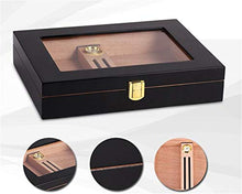 CNBPLS Sicurezza Mini Uomo Portatile Cigar Black Box Portasigarette, Cigar Idratante creatività Cigarette Box Humidor
