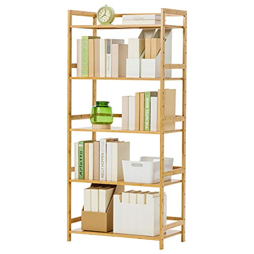 DUTUI Scaffale Semplice, Libreria per Studenti dal Pavimento al Soffitto, Scaffale per Bambini in bambù Multistrato Semplice E Moderno, 70X40x155cm