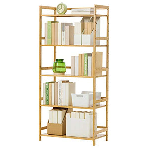 DUTUI Scaffale Semplice, Libreria per Studenti dal Pavimento al Soffitto, Scaffale per Bambini in bambù Multistrato Semplice E Moderno, 70X40x155cm