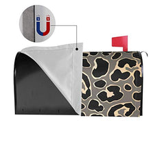 Design leopardo senza cuciture in oro e vettoriale progettato appositamente per cassetta delle poste, copertura per cassetta postale per giardino, giardino, cortile, dimensioni standard 51 x 45 cm