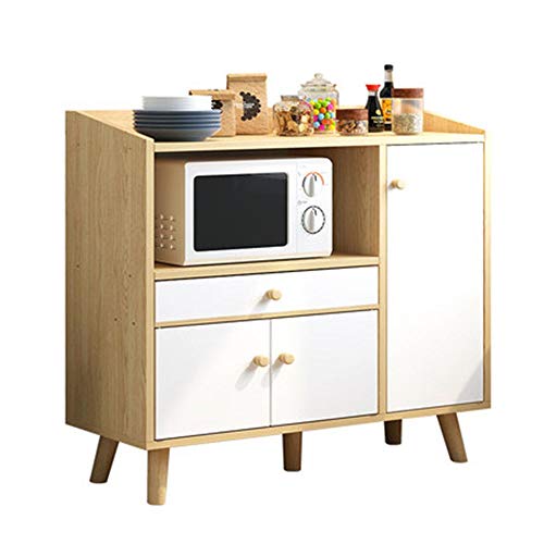 XuZeLii Credenza Stoccaggio unità con Porte Credenza Credenza Gabinetto Armadio Cassetone for Letto Cucina Adatto per Camera da Letto E Soggiorno (Color : Natural, Size : 90x30x94cm)