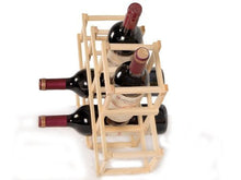 Cantinetta/scaffale per vino, legno di pino massiccio chiaro, ampilabile e impilabile ideale per Cantina, Cucina, Tavernetta e in Qualsiasi Ristorante