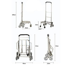 Carrello Portapacchi Carrello in Acciaio Inox Pieghevole Carrello Portatile Pieghevole