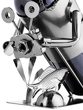 Brubaker Titolare Bottiglia di Vino Supporto Diver con Fotocamera Oggetto Decorativo Metallo con Biglietto d' Auguri per Vino Regalo