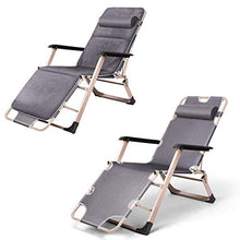 SHUAIIJUAN Sedia per il tempo libero domestico Outdoor Reclining Patio brandina Sdraio da spiaggia sedie a sdraio ammortizzatore smontabile for Patio, campeggio, spiaggia, Deck Max.150kg - Grigio