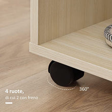 homcom Stand Appendiabiti con 3 Ripiani e Attaccapanni per Vestiti, Guardaroba Porta Abiti in Legno 128 cm