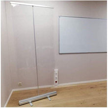 (Usando in affari) Roll Up Banner Banner TRASPARENTE TRASPORTO PULL UP SNARRENG SCREEN | Schermata di partizione di protezione da terra per salone, palestra, uffici, pub, nail bar divisorio banner sta
