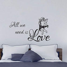 Camera Da Letto Dolce E Romantica Che Decora Tutto Ciò Di Cui Abbiamo Bisogno È Love Angel Wall Sticker Design In Pvc Per Testiera 57X34 Cm
