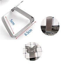 Mobiut Fermatovaglia in acciaio inox, 4 pezzi, con farfalle