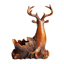 qazwsx Testa di Cervo Portabottiglie per Vino Ornamenti Portabottiglie per Vino in Resina Statuetta Animale Accessori per Vino Rosso Accessori per Bar a casa Regalo, Imitazione Legno