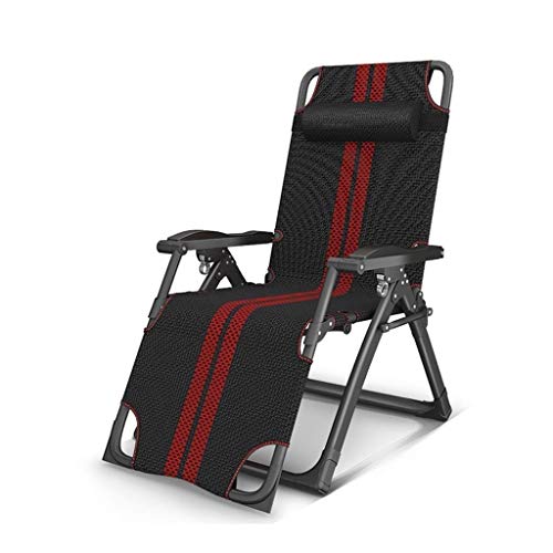 Hfyg Lettino Prendisole Sedia a Sdraio da Campeggio con Sedia a Sdraio per Esterni a Sdraio a gravità Zero Chaise Longue (Color : Without Cushion)