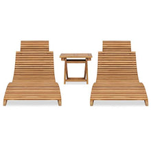 vidaXL Set Salotto da Giardino 3 pz Pieghevole in Massello di Teak