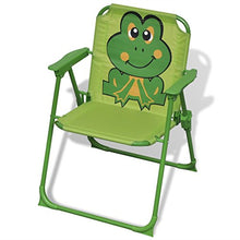 vidaXL Set Mobili da Esterno 4 pz Giardino Bambini Tavolo Sedie Ombrellone Verde