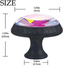 Banda Chevron Wave rosa rosso blu dell'acquerello Pomelli per Porta Set di 4 Pomelli per Mobili Manopole per Cassetti Cucina Armadio Vetro