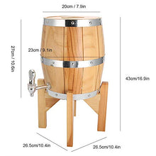 Botte di vino, Wine Keg, Botte ispirata al vintage, Contenitore per barile da barile da vino da bar in legno di quercia da interno in acciaio inossidabile da 3 litr(Legna)