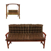 Cuscino con Schienale per Panca, Cuscino Imbottito Per Panca Da Giardino 2 Posti,Resistente e Comodo per Panca da Esterno ed Interno (Marrone, 100x100cm)