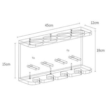 Porta Vino A Parete Scaffale Legno Porta Vino Porta Bottiglie E Vetro - Portabottiglie Da Parete Che Può Contenere 4 Bottiglie Di Vino Rosso E 4 Bicchieri
