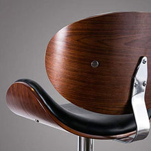 LXYPLM Sgabello Sedie Bar Barstools Girevole Regolabile in massello Bar Sedie Sedile, casa contatore Tempo Libero Fragile del Metallo Alti sgabelli con Schienale Arredo Bar Cucina (Color : Black)