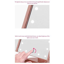 PULLEY Specchio da trucco con luci, triplo specchio illuminato, con ingrandimento 1X/3X/2X, rotazione di 180°, specchio di bellezza portatile illuminato (oro rosa