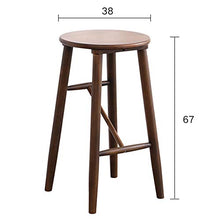 Sgabello da bar, sgabello alto per il tempo libero in legno massello per soggiorno cucina domestica, sgabello da lavoro reception bar dell'hotel, con poggiapiedi, non stanco dopo essersi seduti