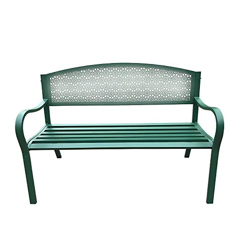 Metallo Panca Per Il Tempo Libero, Il Cast Telaio In Ferro Cava Dello Schienale Panchina All'aperto, Mobili Da Giardino Porticato Panca Terrazza Decorativa, Usato In Cortile, Giardino, Prato, Balcon