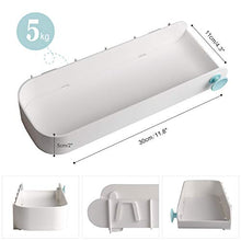 Termichy - Mensola per doccia autoadesiva, senza fori, da parete, per bagno e Washroom, impermeabile, rimovibile e non lascia tracce (bianco)