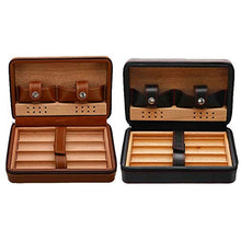 Accendino Holder portasigari in Pelle con Cerniera + Legno Bagagli Humidor Gift Box (Non includere Cigar Cutter e più Leggero) Cigar Box (Color : Brown)