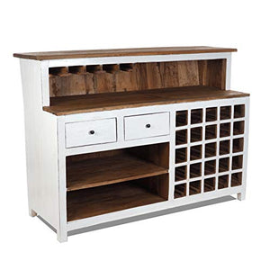 BEVANDE BAR "PUREWOOD" | 150x110x55 cm (LxAxP), legno riciclato | bancone da bar, bancone in legno, Armadietto bar, Tavolo da bar