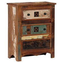 FAMIROSA Cassettiera 60x30x75 cm in Legno Massello di Recupero