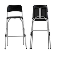 LXESWM Sgabello da Bar Pieghevole Seggiolone Colazione Kitchen Bar Feci della Sede della Cucina Sgabelli, Robusto Telaio in Acciaio E Polietilene di Superficie, Confezione da 2 (Colore : Black)
