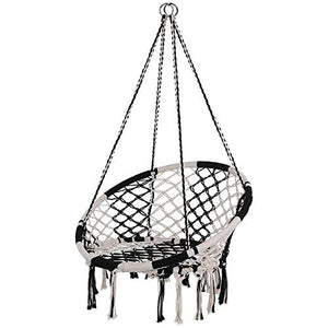 Xhtoe Sedia Amaca Altalena A Corda Sospesa Altalena A Maglia in Rete A Corda Altalena in Cotone Carico Massimo 330 Libbre per Sedia Amaca da Giardino All'aperto Comfort E Durata
