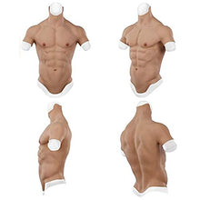 YYSDH Finta camicia muscolo divertente esercizio libero forte, performance di palcoscenico in silicone realistico petto maschile petto simulazione muscolare addominale muscolare pelle silicone morbido