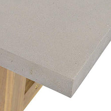XXL Polystone Acacia Wood Garden Bench - Garden Bench Oria / 45x250x40cm (HxWxD)