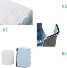 WYB Sgabello in plastica, Sgabello Piccolo e Antiscivolo Piccolo e Leggero, poggiapiedi Portatile in One-Step, Adatto per Cucina, Bagno e Toilette,Blu