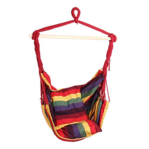 Altalena Per Bambini Sedia Amaca In Tela Per Esterni Sedia Sospesa Altalena Rilassati Altalena Da Campeggio Per Giardino Interno Morbido Per Il Cortile Del Parco Giochi (Size:B; Color:Rainbow)